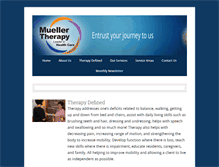 Tablet Screenshot of muellertherapy.com